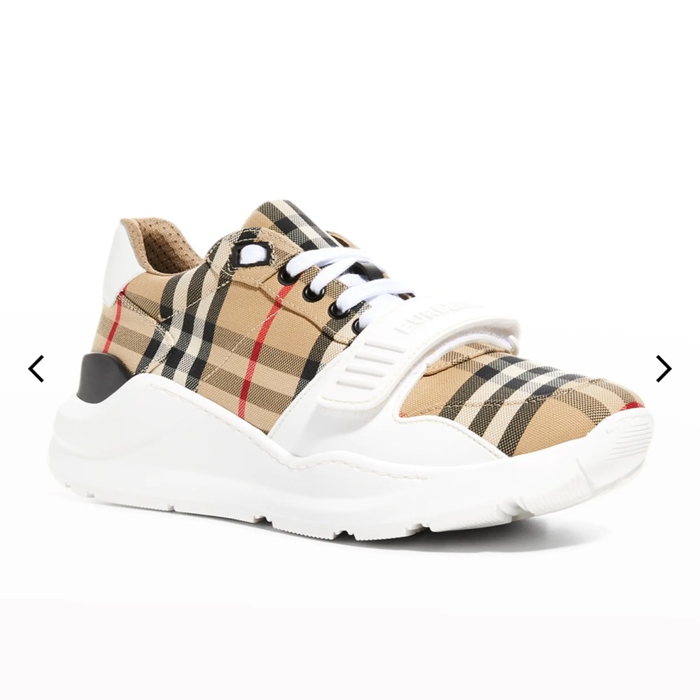 Burberry Beige and White Sneakers